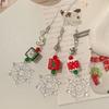 Festival Christmas Bead Mobile Strap Phone Pendant Alloy Phone Strap Resin Alloy Texture Perfect for Bags or Keys