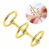 12 Pcs Circular 3 Hole Binding Ring 3 Holes Metal Book Ring Loose Leaf Ring Office Stationery