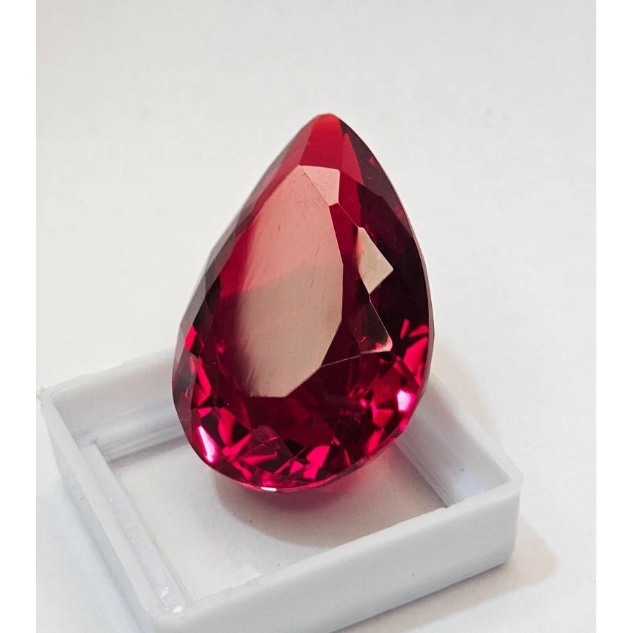 Natural Red Ruby Pear Cut 60 Ct Stunning Certified Loose Gemstone