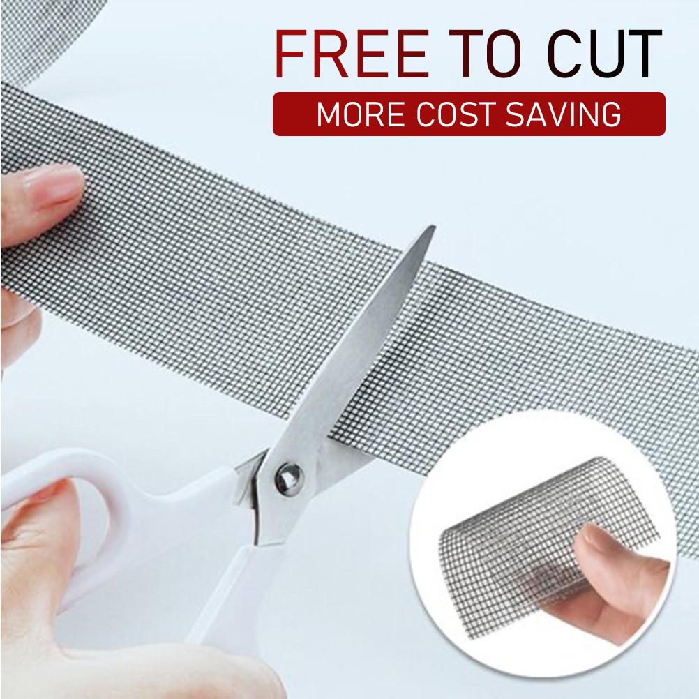 Black Window Screen Repair Tape 5cm x 2M Fiber Mesh Patch for Door Curtain Mosquito Net