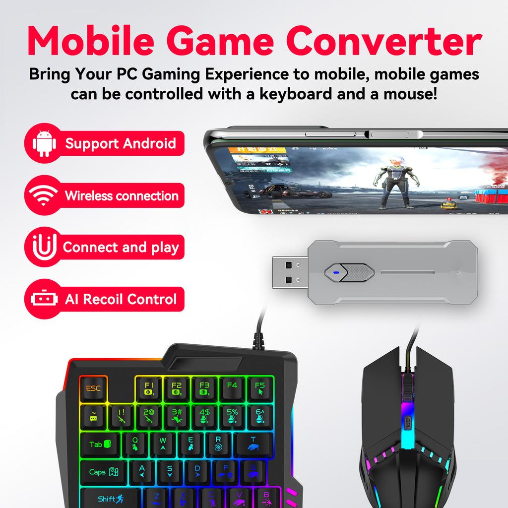 USB Adapter Game Controller Keyboard Mouse Converter With/without Keypad Mouse Pad Wide Platforms Compatibility