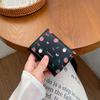 Bow PU Leather Wallet Printing Card Holder Fashion Tri-fold Wallet  Daily
