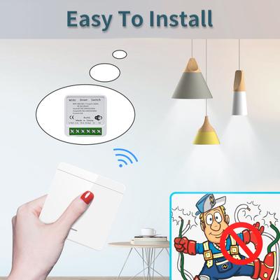 16A Tuya WiFi DIY Interruptor Inteligente Monitor de Energia Casa Inteligente Sem Fio 433mhz Interruptor de Luz Melhoria da Casa Autopoder Controle Remoto