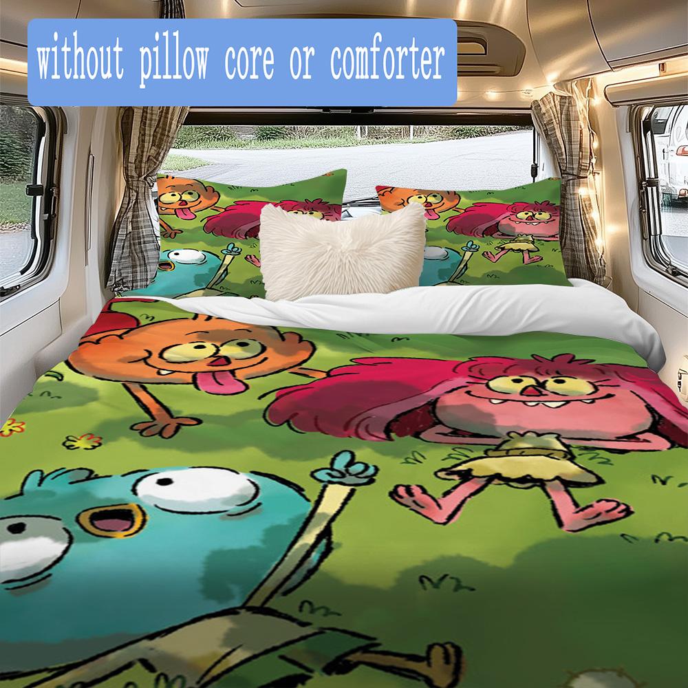 Anime Characters Pattern Bedding,Quilt Set Quilt Cover Pillowcase Home Birthday Gift (1*duvet cover+2*pillowcase,without core)XSJT0917287