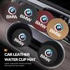 2Pcs Car Coaster Mat Water Cup Holder Anti-Slip Accessories For BMW G01 G02 F15 F16 G05 G06 G07 F07 G30 G32 F40 F44 F34 c1