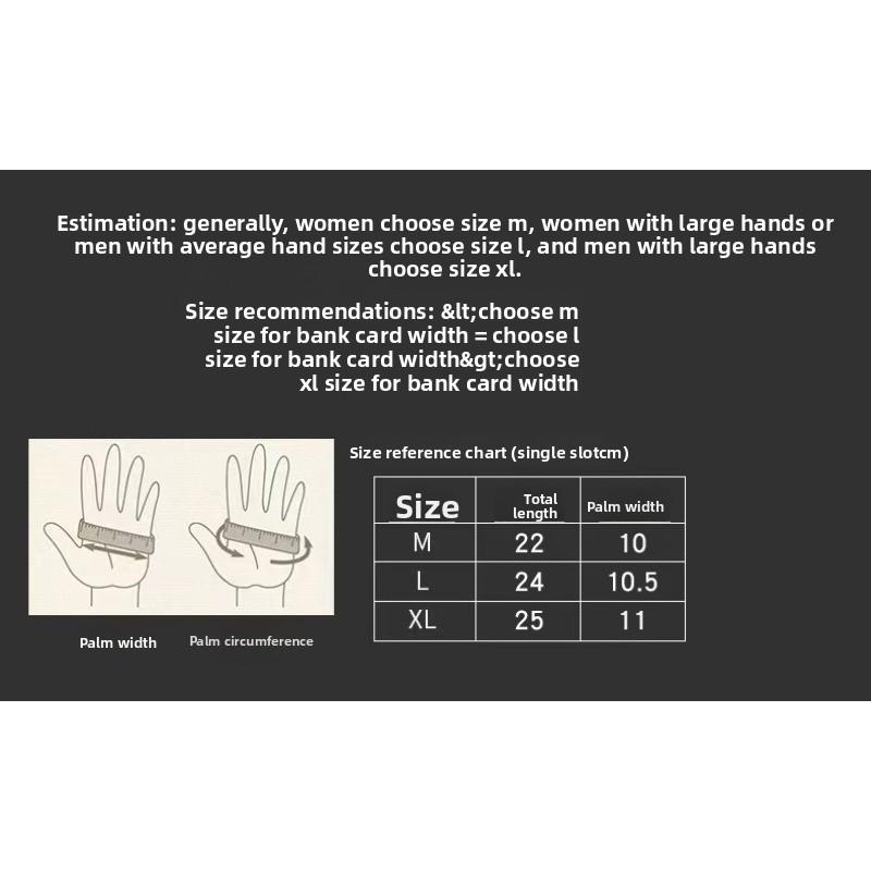 Outdoor Warm Gloves Men's Autumn and Winter Cycling Sports Full Finger Two-finger Cold-proof Non-slip Touch Screen Plush