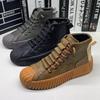 Autumn and Winter Men Boots Increased Boots Lace-up Casual Shoes Board Shoes  Outdoor Boot British Style New
