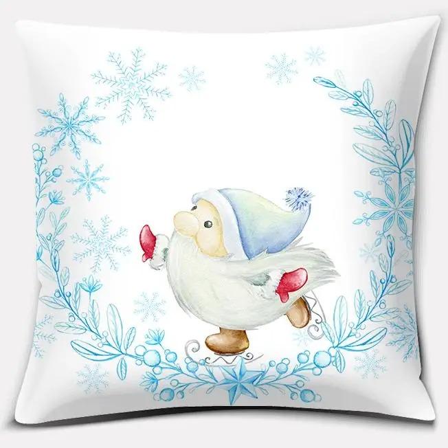 Office Living Room Home Pillowcase Blue Penguin Animal Pillowcase Car Ornaments