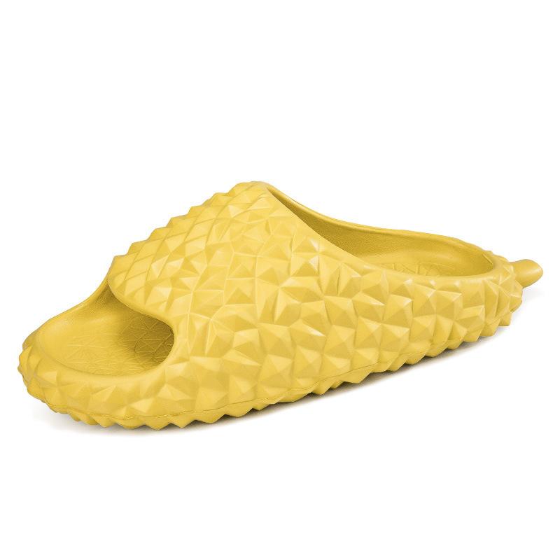 

Durian slippers indoor summer new stepping on shit beach shoes casual sandals ins Internet celebrity popular soft-soled sandals 36-37 жёлтый