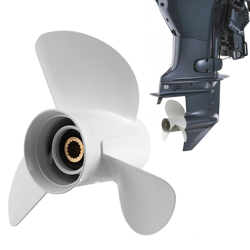 13x19 Outboard Propeller High Thrust 3 Blades 15 Tooth 6E5‑45941‑00‑00 Fit for Yamaha 50‑130HP Engine