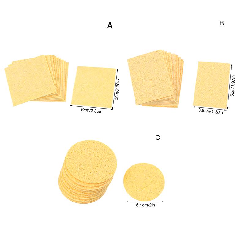 10Pcs Cleaning Sponge Cleaner For Electric Welding Soldering Iron Tip Cleaning Sponges Cleaner Pads Soldering Accessories