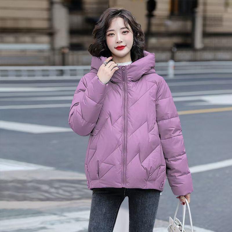 Women's Winter Jacket Winter Female Casual Loose Cotton Jacket Thick Warm Coats Women Pure Color Casual Short Padded Jacket