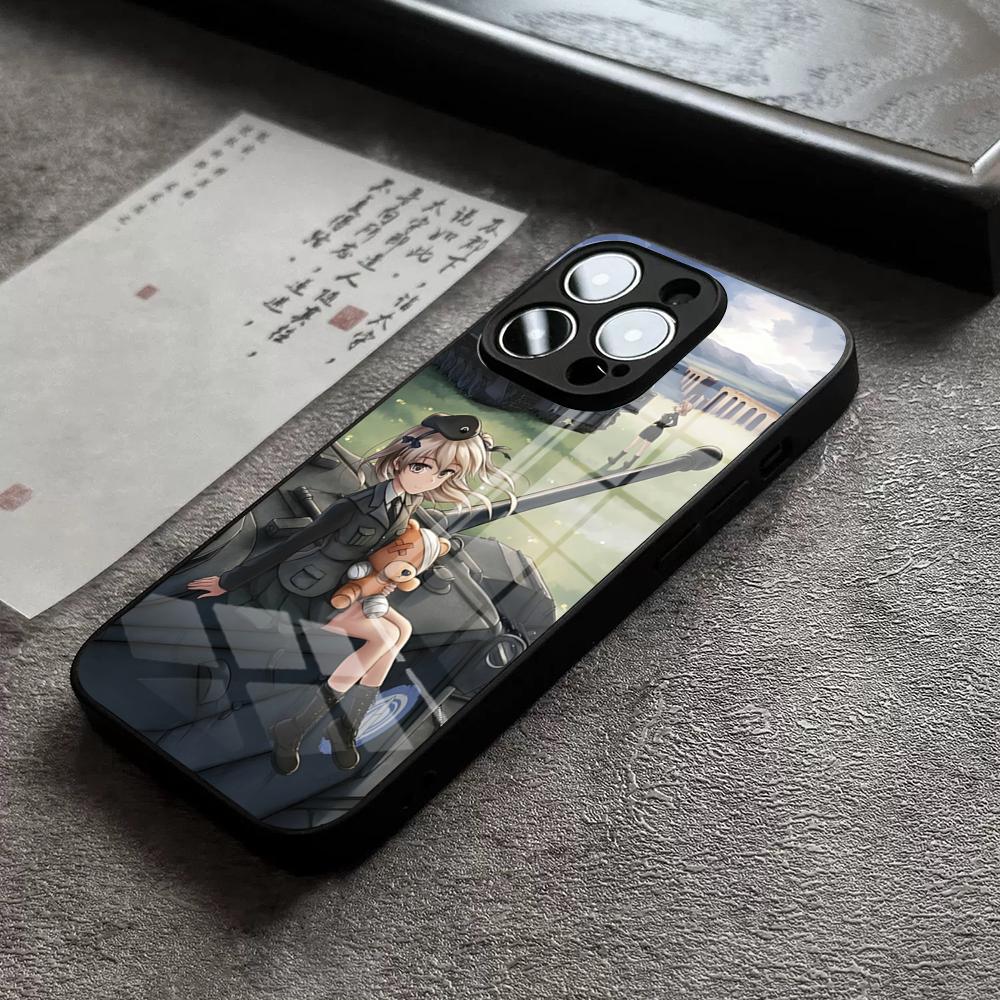 Girls Und Panzer Phone Case For IPhone 16 Pro Max 15 Plus 14 Pro 12 11 13 Mini X XR XS Max 8 7 Plus SE Glass Cover