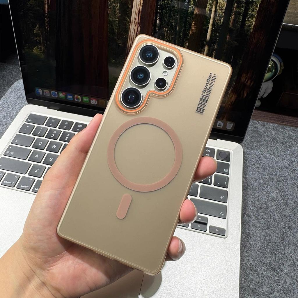 Slim Matte Clear Magnetic Phone Case For Samsung S25 S24 S23 S22 S21 Note 20 Ultra Plus FE A17 A07 A56 A26 A36 A16 A06 A55 Cover