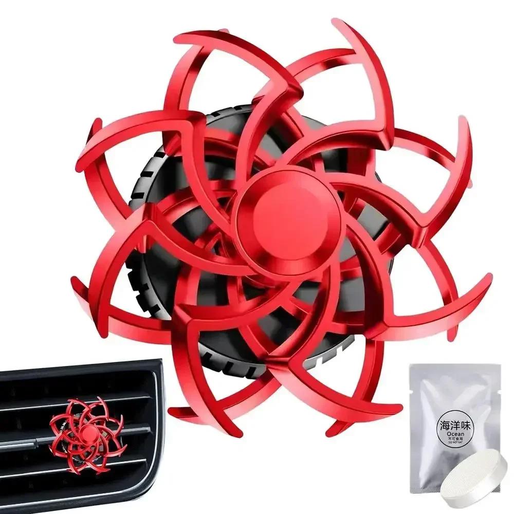 Car Fragrance Bidirectional Rotation Perfume Snowflake Diffuser -Refreshing Aroma, Cool Design, Multiple Scents, Easy Vent Attac