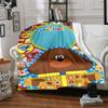 Hey Duggee Theme Printed Blanket - Perfect for Couch, Bed, Travel & Outdoor Use | Machine Washable, Cozy & Durable.