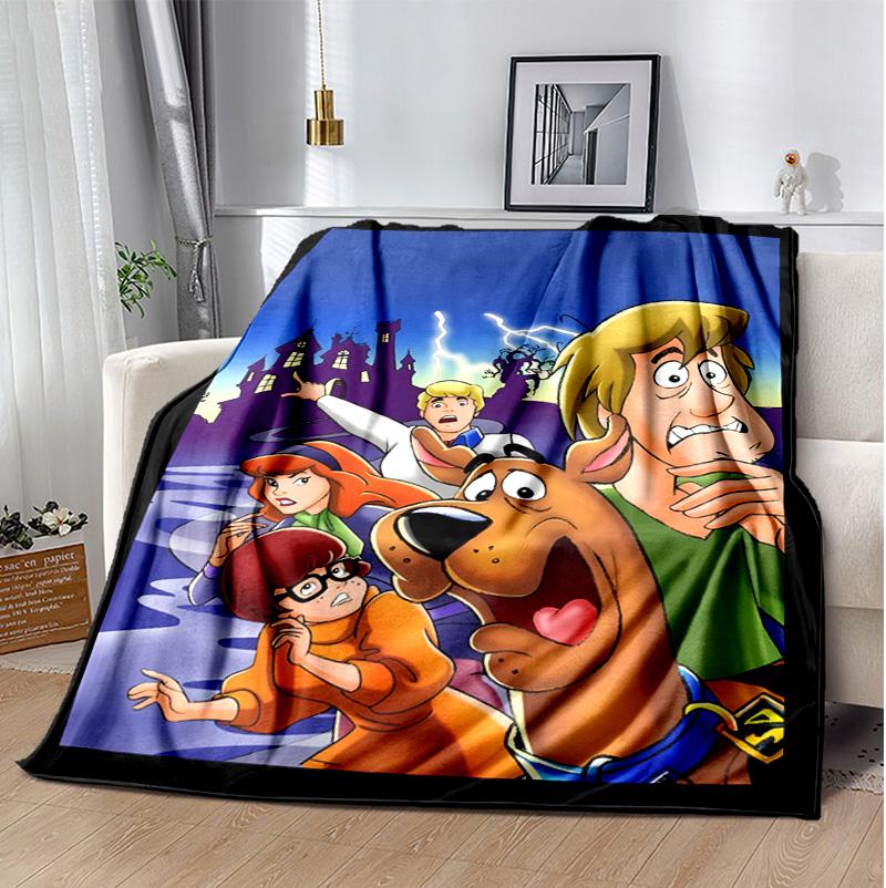 Scooby Doo Flannel Blanket Soft Warm All-Season Throw, Design for Camping, Car Travel, Hiking Sofa, Bed, Office Perfect Gift for Parties