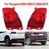 Car Rear Bumper Light Brake Fog Tail Light Cover Assembly Red for Peugeot 2008 308CC 2009-2013 2014 2015 2016 2017 2018