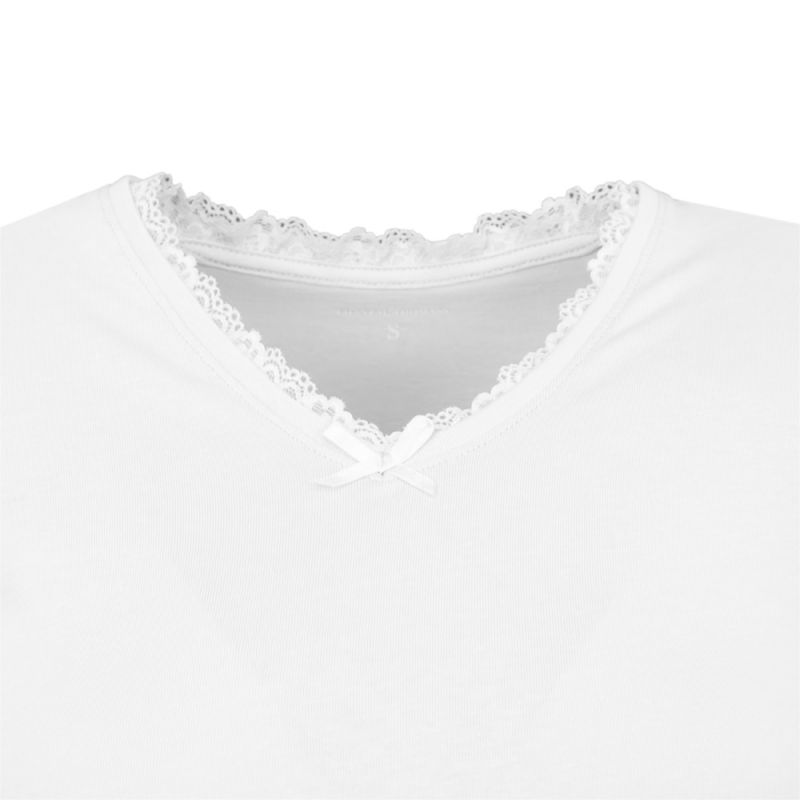 Tee shirt col v venezia avec dentelle Femme CHANTAL THOMASS