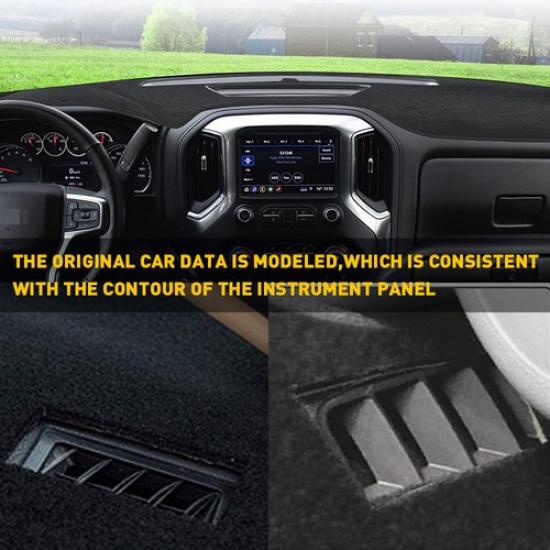 Dashboard Dash Mat Dashmat Cover For -21 Chevrolet Silverado GMC Sierra 1500