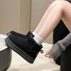 Women's Thick Bottom Short Lace Fashion Winter Lightweight Warm Anti Cold Snow Boots Non-slip Casual Sneakers Cotton Boots
