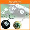 Innovative 3d Puzzle Billiard Ball Keychain Creative Toy Plastic Black Eight