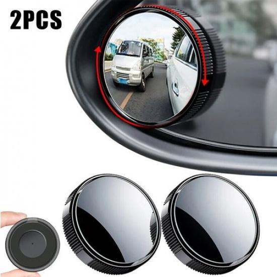 2x/Set Blind Spot Mirror 360° Wide Angle Convex Rear View Mirror Car Accessories