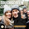 Winter Thermal Fingerless Gloves, Knitted Convertible Mittens with Touchscreen, Windproof & Warm – Gray, Compatible with All Touchscreens