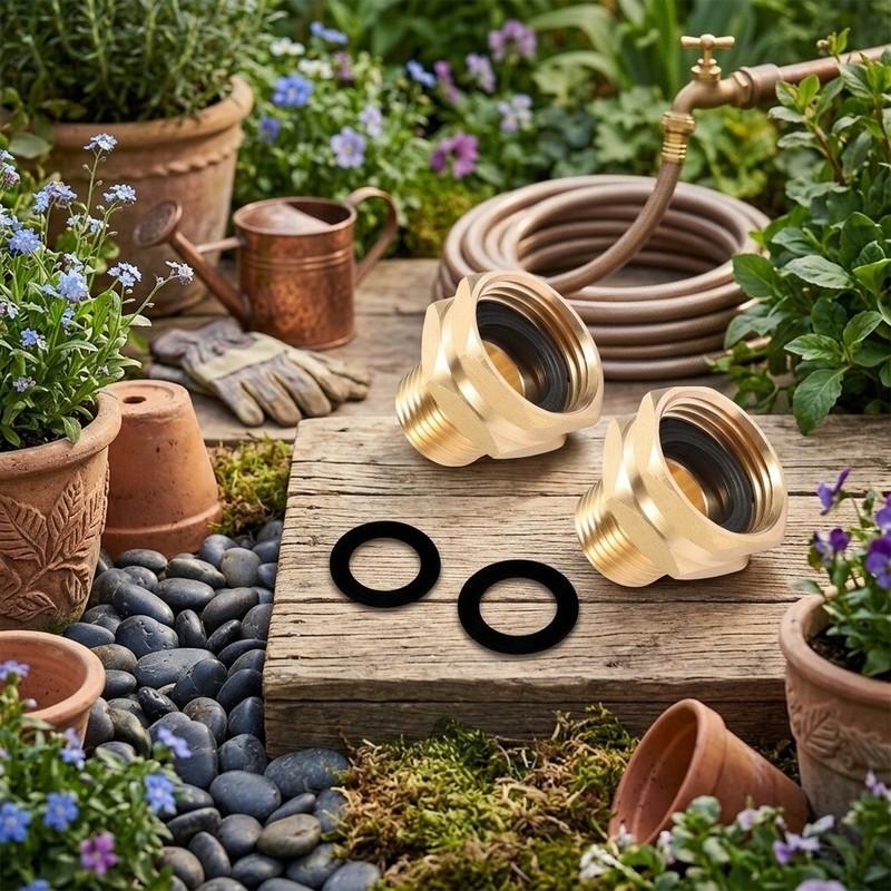 Brass Garden Hose Adapter 3/4 GHT Female To 1/2 NPT Male Connector Leak Proof Fitting For Garden Irrigation Pipe Adapter