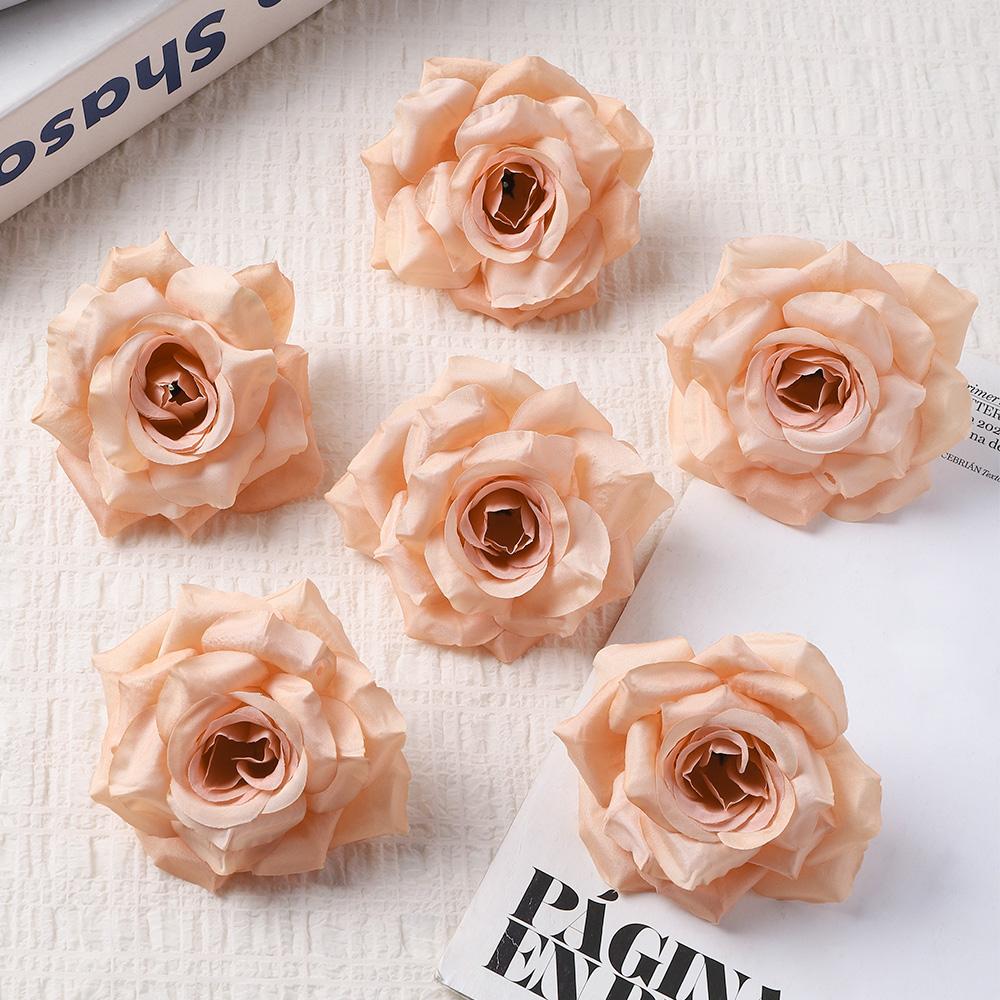 Rose Hair Accessory 9cm Artificial Flower Hair Clip Flower Brooch Bride's Headwear for Party Garden Home Decoration Wedding Deco