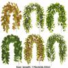 Multicolor Ficus Elastica Artificial Leaves Garland 170cm Leangth Table Running Simulation Leaf Vine 3D Leaf Photo Props