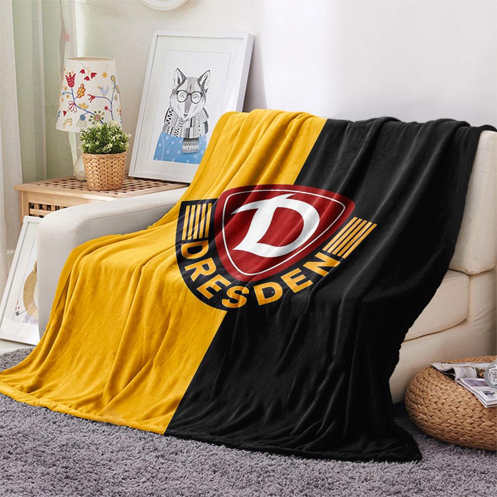 1 Stück Dynamo Dresden gemusterte Flanelldecke für alle Jahreszeiten geeignet für Heimdekoration Wärme und Komfort Geschenke Feiertagsgeschenk