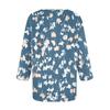 3/4 Length Sleeve Womens Tops V Neck Casual Tunic Tops Basic Shirts Loose Fit Blouse