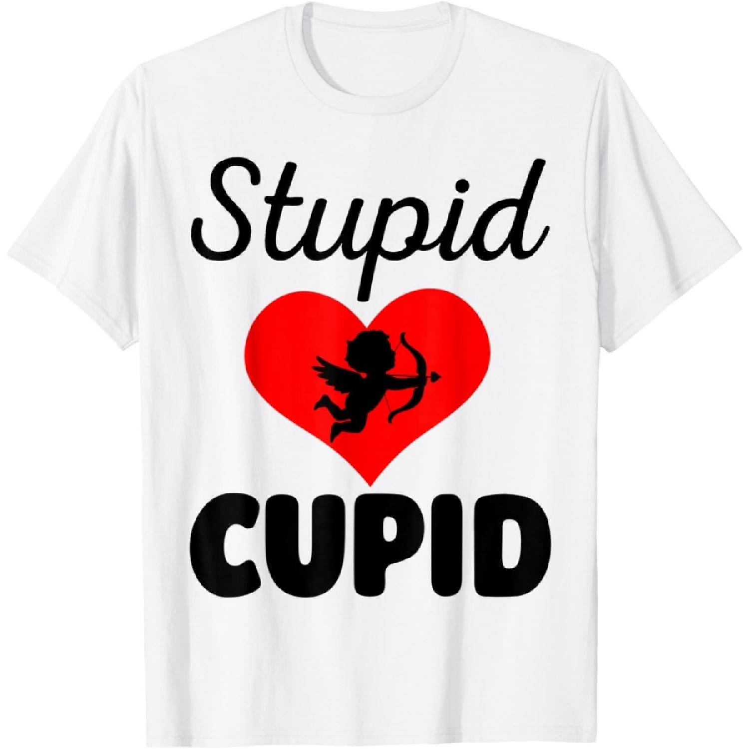 

Stupid Cupid With Arrows Women Valentines Day Celebration T-Shirt(1) XXXXXL білий
