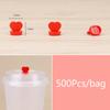 Disposable Coffee Cup Lids Stoppers Injection Caps Heart-Shaped Circle Plug Takeaway Packing Milk Tea Cups Leak Proof Plug