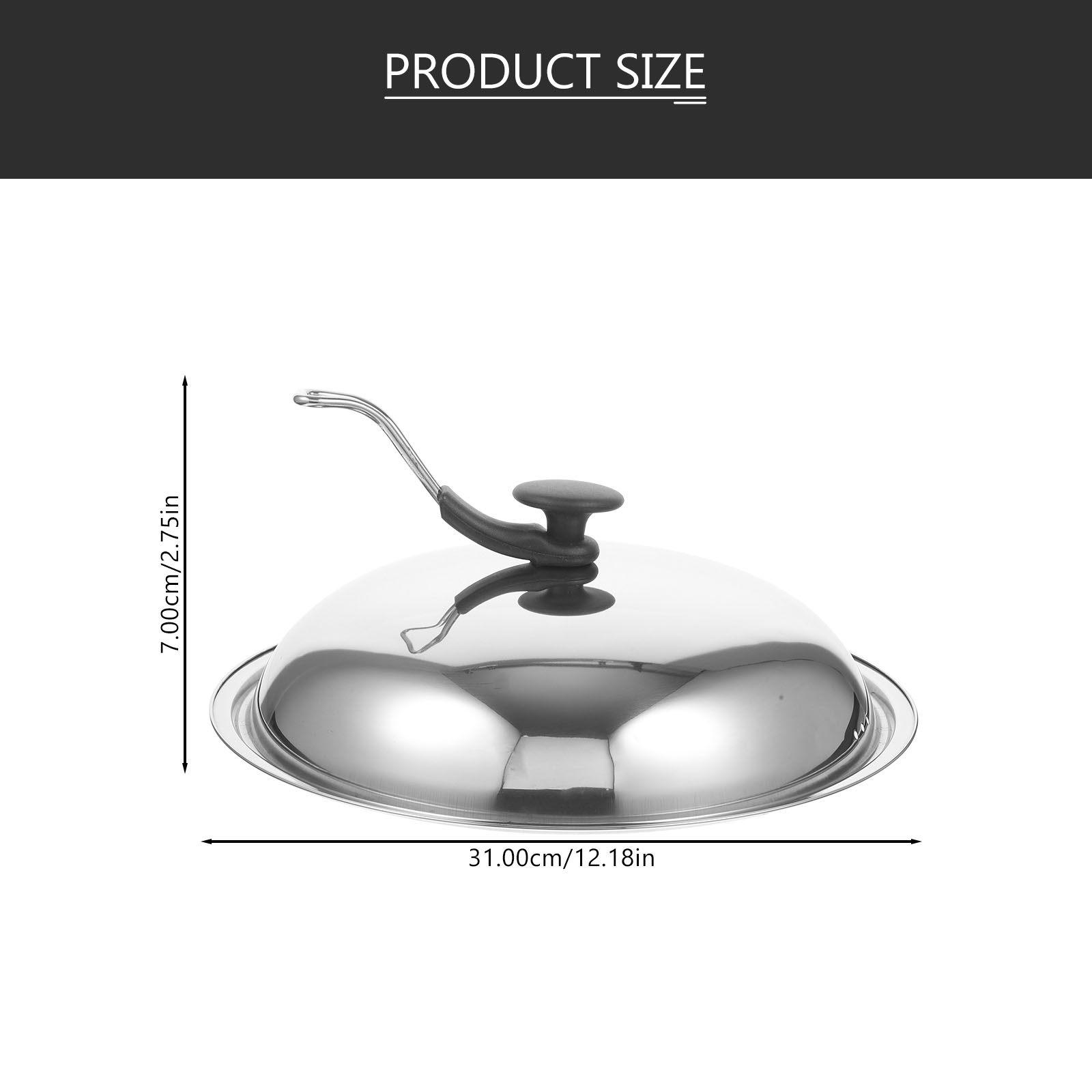 Versatile Stainless Steel Pot Lid for Pans Skillets and Woks Universal Pan Cover Cooking Kitchen Tool Heat Resistant Design
