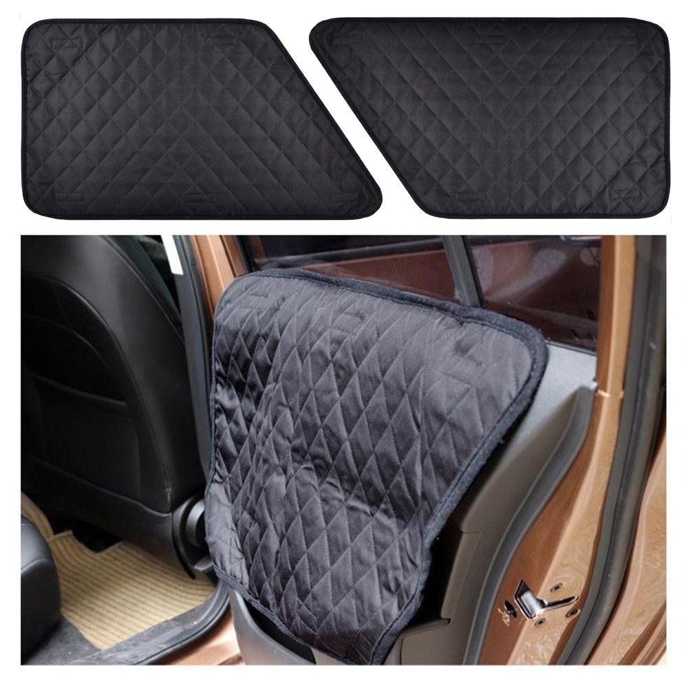 2Pcs Anti Scratch Dog Car Door Protector Black Rear Seat Pet Door Stop Car Accessories