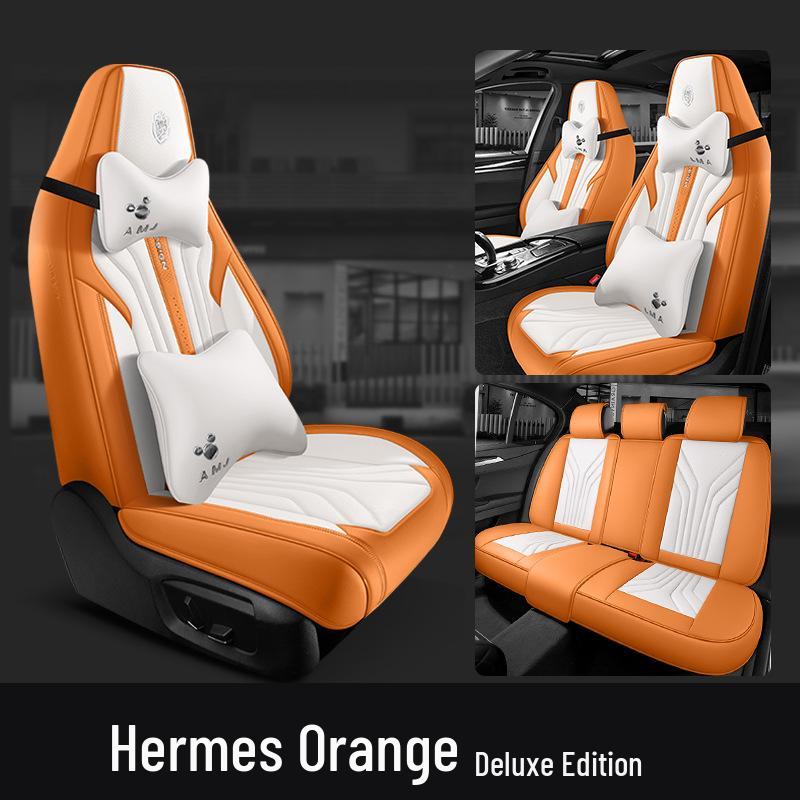 Leather Headrest Car Seat Cushion for BYD Dolphin, Song, Qin Plus DMi Pro EV - Universal Fit