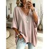 Plus-Size Women's V-Neck Batwing Sleeve T-Shirt Bohemian Ethnic Print Loose Top Summer Comfortable Breathable Daily Commute Casual Slimming Style