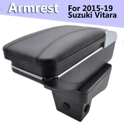 Armlehne für Suzuki Vitara 2015-2019 Armlehne Zentrale drehbare Aufbewahrungsbox Dekoration Auto-Styling 2017