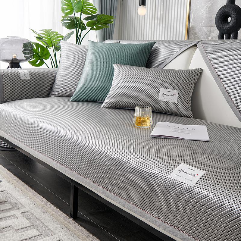 Kühlendes Rattan-Sofakissen für den Sommer, rutschfest, Eisseide, Sommermatte, Kissen, Sommer, einfaches Cool-Pad, Sofabezug, Schonbezug, Eis-Pad 