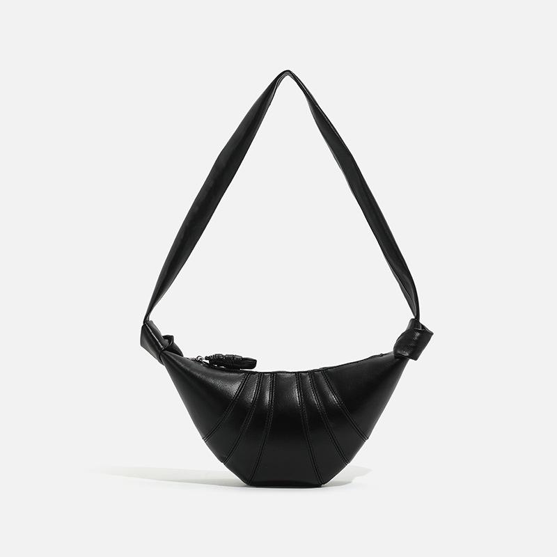 

Xipoke small sheepskin croissant bag niche leather dumpling bag large capacity medium messenger bag breast bag Regular (hardware without words)