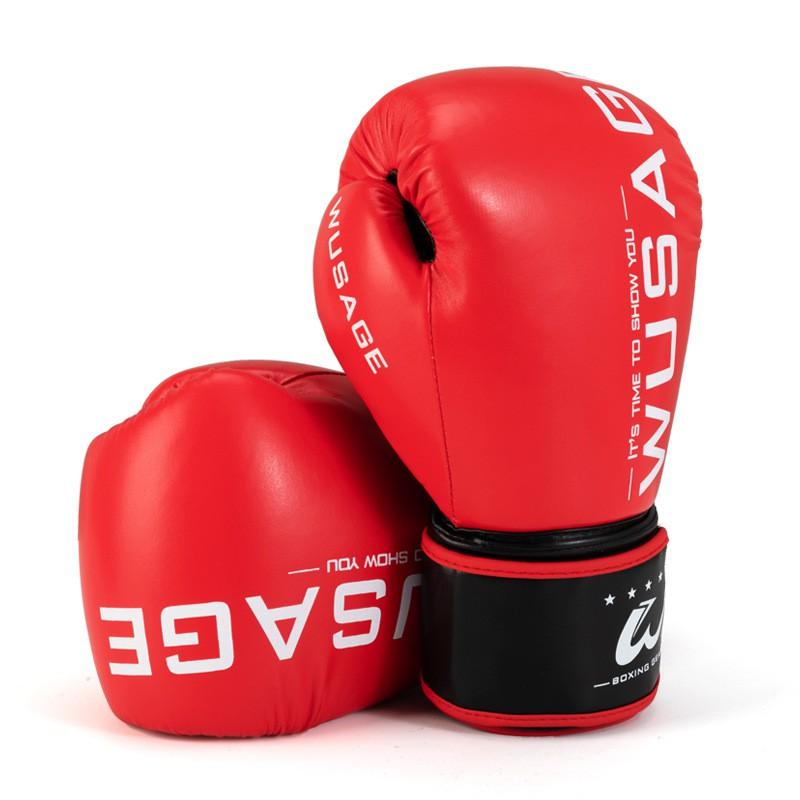 Adult Boxing Gloves Punching Bag Training MMA Muay Thai Kickboxing Fitness Unisex PU Leather