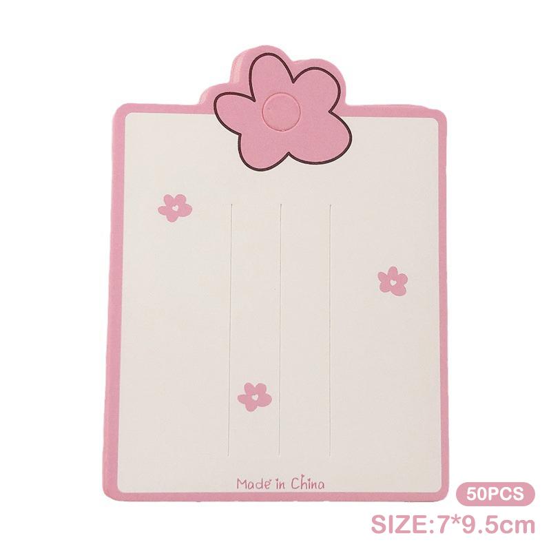 

50 шт. розовых цветочных карточек для заколок для волос, бумажных карточек, головных уборов, карточек, украшений для волос, сделай сам, ювелирных изделий, картонных коробок