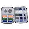 A Watch Strap Storage Bag That Comes with 8 Elastic Rings to Hold 8 Straps, Along with a Zippered Pocket for Storing Watch Cases