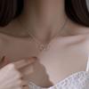 Necklace Female Cold Wind Simple Twisted Double Ring Niche Design Trendy Necklace Female Collarbone Chain Neck Chain