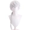 Cosplay-Perücken, 85 cm, Nikolai Gogol Cosplay-Perücke, Anime Bungo Stray Dogs 4, Nikolai Gogol-Perücke, hellcyanfarbenes Geflecht, hitzebeständige Haarperücken