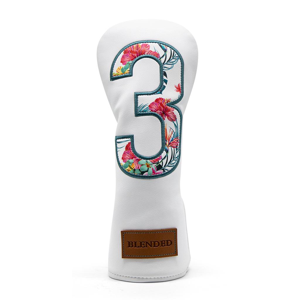 Golf Headcovers Summer Fashion Head Cover High Qaulity Driver Wood Cover Set White Premium Leather Driver Fairway Hybrid Golf Wo 5