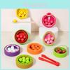 Wooden Kids Color Sorting Toy With Fruit Bead Clips For Early Education And Fine Motor Skills Development