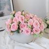 Realistic Touch Artificial Flowers Long Stem Fake Roses  Home Wedding Bridal